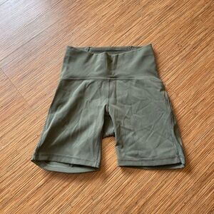 Lululemon Biker Shorts Army Green